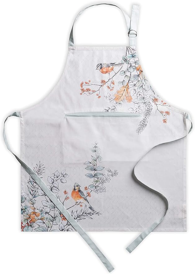 Maison d' Hermine 100% Cotton Apron for women with Pocket Kitchen Chef Apron for Men Cooking Gardening Server Waitress