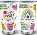 Christmas Teacher Gifts for Women - Xmas Teacher Appreciation Gifts - Birthday Gift for Teachers - Best Teachers Retirement Gift from Student Tumbler with Straw and Lid 20oz