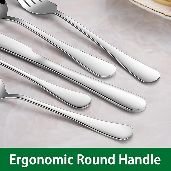 30 Pcs Silverware Sets, Premium Stainless Steel Flatware Sets Service For 6, Mirror Polished Tableware Cutlery Set For Home Kitchen,Restaurant,Hotel Knife Spoon And Forks Sets