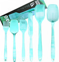 Premium Silicone Marbled Spatula Set of 6 – 446°F Heat-Resistant One-Piece Steel Core, Non-Stick Kitchen Tools for Baking, Cooking & Mixing – Dishwasher Safe (Green)