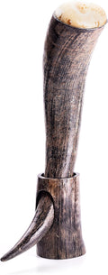 Norse Tradesman Genuine 20" Ox-Horn Viking Drinking Horn with Fitted Stand & Burlap Gift Sack - The Original, 20-Inches, Low Polish
