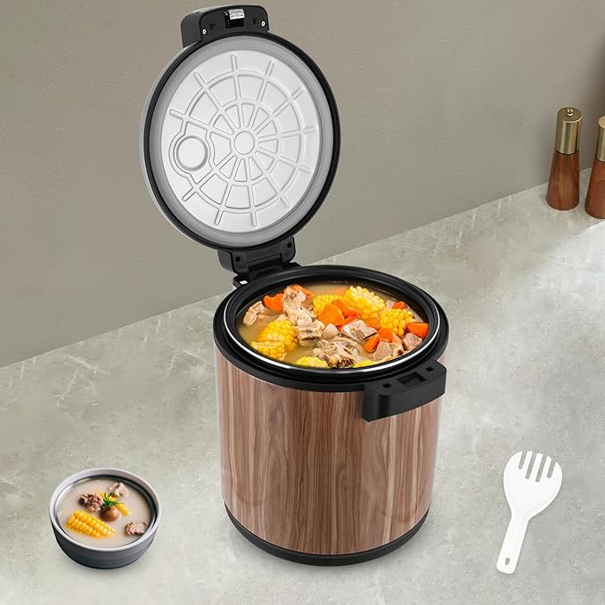 120 Cup Commercial Rice Warmer Stainless Steel Electric Non-Stick Pot 6.08Gal Food Warmers Heavy Duty Rice Food Warmer Warm Function Only NOT Cooker for Restaurant Family Catering Party