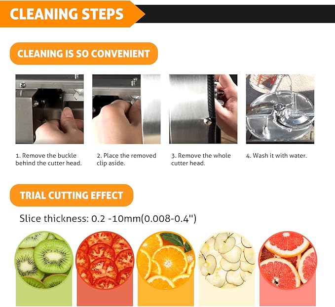 WICHEMI Electric Vegetable Slicer Commercial Fruit Slicing Machine Potato Slicer Electric Cabbage Shredder Machine 2 IN 1 Manual Electric Vegetable Cutter Stainless Steel Food Slicer