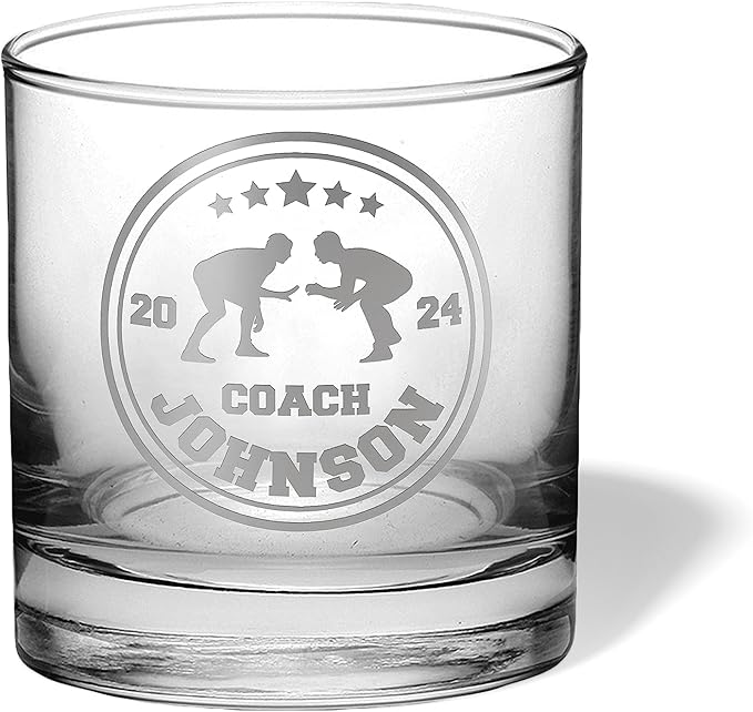 Soccer Coach Gift - Personalized Soccer Gift, Soccer Accessories, Best Coach gifts for coaches, End of Season, Girls Soccer Coach Gifts (Wrestling, Single Whiskey Gift Box)