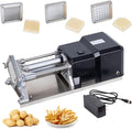 Electric Commercial French Fry Cutter Machine With 3 Size Stainless Steel Replaceable Blades Professional Potato Chipper Blades Dicer For Potatoes And Vegetables