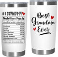 TEEZWONDER Christmas Birthday Gifts for Grandma from Granddaughter Grandson - Stainless Steel Insulated Coffee Tumbler with Lid 20 oz - Grandma Gifts for Women, Nana Gift Ideas, Gigi Gift for Women