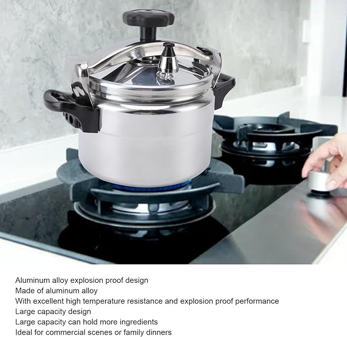 Pressure Cooker,Universal Compound Bottom Pressure Cooker Induction,Aluminium Pressure Canner for Gas Cooktops Flat Top Cooktops Induction Cooktops (3L)