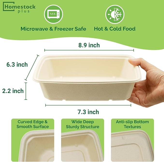 Homestockplus Paper Bowl 36 oz Disposable Bowls for Party - 50 Pack Heavy Duty Large Paper Bowls Disposable for Tacos, Salads, Pasta, Snacks, Burritos & More