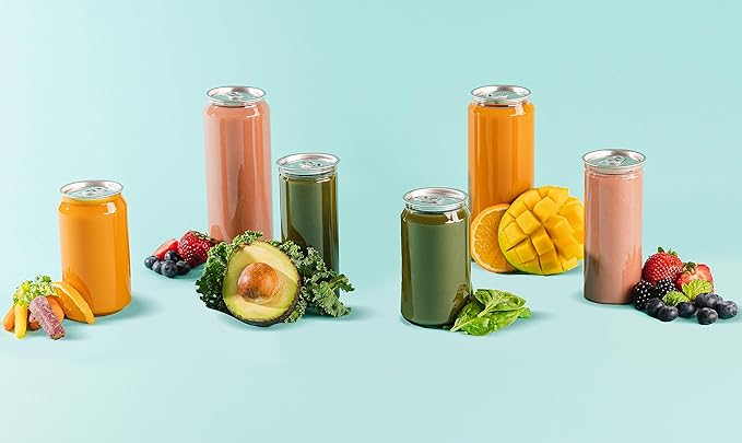 Hammont 100pk Plastic Juice Bottles with Caps – Sealable Smoothie, Boba, & Iced Coffee Cups – Reusable Clear Drink Containers – Compatible Automatic Cup Sealers (16.90 oz (500ml))