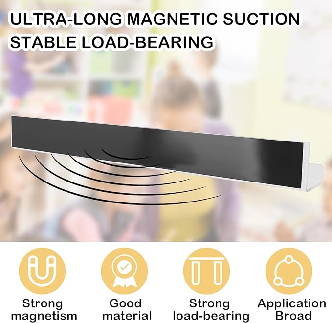 2 Pack Magnetic Book Shelf for Classroom, Strong 8.8lb Magnet Acrylic Whiteboard Shelves, Teacher Supplies Organizer for Kids Books, Posters, Flash Cards, Classroom Accessories Storage (white)