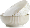 getstar Large Serving Bowls (9.5 inch & 92 fl oz), Ceramic Salad Bowl Set of 2, Microwave and Dishwasher Safe