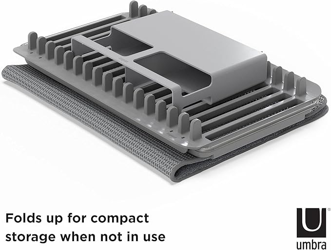Umbra UDry Over The Sink Dish Rack with Dry Mat