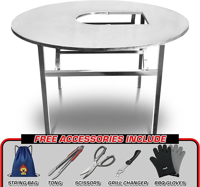 37.5" X 27" Korean BBQ Grill Foldable Outdoor Small Table Gas set