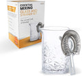 Cocktail 24oz Mixing Glass Set with Hawthorne Strainer - Mixology Pitcher for Stirrer Cocktails - Bartender Kit - Birthday Gifts for Friends & Family