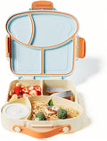 Lunch boxes for kids， Leakproof Bento box with Compartments - BPA-Free & Chemical Dye-Free, Suitable for children of all ages, Perfect for School Lunches, Picnics & Short Trips . (Mousse Blue)