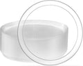 PLASTICPRO Plastic Party Plates Edge Collection Premium heavyweight Elegant Disposable Tableware Dishes (Clear, 8.6'' INCH PLATES)