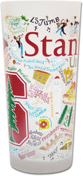 Catstudio Drinking Glass, Stanford University Glass Cup for Kitchen, 15oz Dishwasher Safe Tumbler for Stanford Alumni
