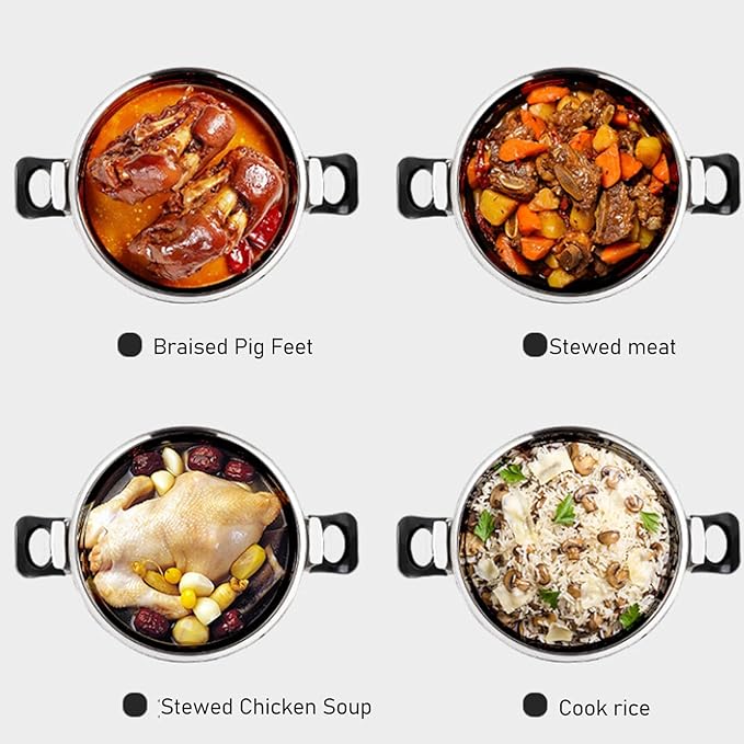 Pressure Cookers, Stainless Steel Pressure Cooker Slow Cooker High Speed Stove Top Pressure Cooker Instant Fast Cooking Pot (5L)