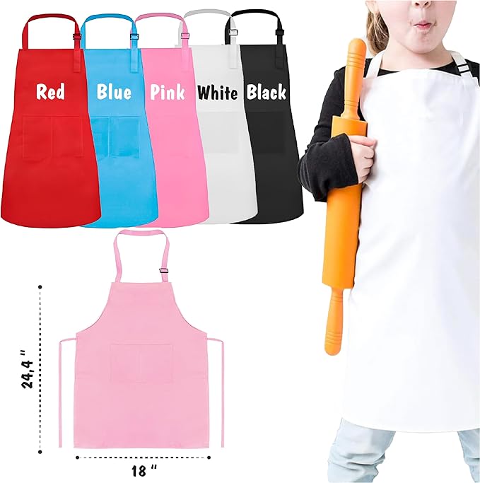 Personalized Apron for Women, Kids, Toddler, Girls and Boys, Matching Mommy and Me Aprons with Pockets, Baking Apron, Christmas & Halloween Gifts
