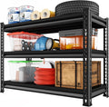 Utility Garage Shelves Heavy Duty - 40''W 1,350Lbs Steel Metal Industrial Storage Shelving Rack Units Adjustable 40" W x 16" D x 36" H 3 Tier Black