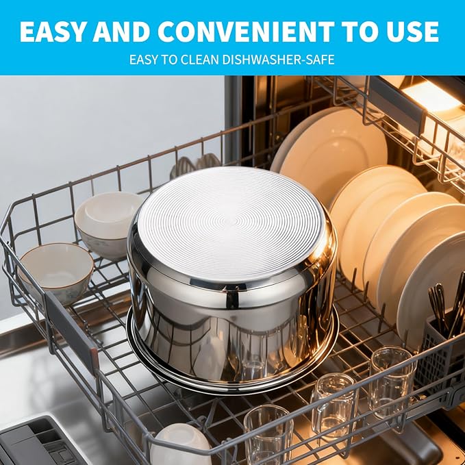 Rice Cooker 10 Cup Inner Pot Compatible with Tiger JBV-A18U,Non-Stick 304 Stainless Steel,Rice Cooker Rplacement Pot,Dishwasher Safe