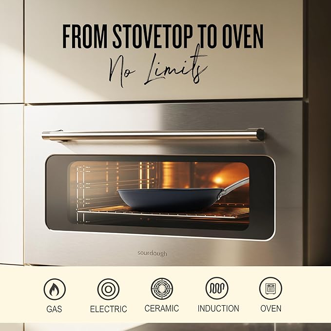 Alva Maestro 8” Non-Toxic Ceramic Nonstick Frying Pan – Oven & Induction Safe Skillet for Healthy Cooking – Sustainable, No PFAS/PTFE, Easy-to-Clean, Even Heat Distribution, Toxin-Free Cookware