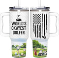 Golf Gifts For Men – Father's Day Gifts for Dad, Husband from Daughter, Son, Wife – Funny Gift for Men, Women Golfers, Sport Lovers Golf Themed Gift - Golfing 40oz Tumbler With Handle