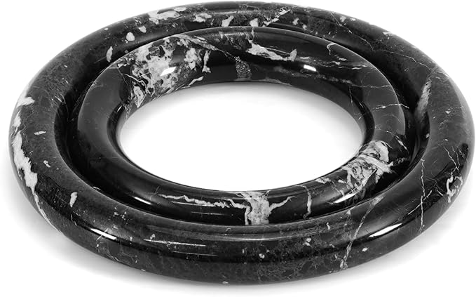 Marble Trivets for Dining Table Set of 2 Handmade Black Pot Holders for Kitchen Decor and Countertop Accessories - Stone Trivet for Hot Dishes, Hot Plate & Hot Pot