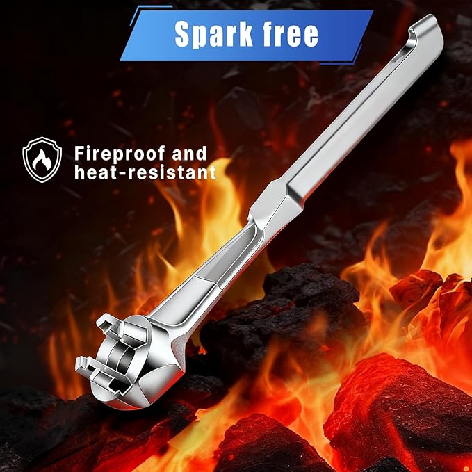 Bung Wrench 55 Gallon,2 Pack Aluminum Drum Plug Barrel Wrench for Opening 10 15 20 30 55 Gallon Drum, Drum Opener Tool For Most Standard 2 in and 3/4 Plugs On Tight-Head