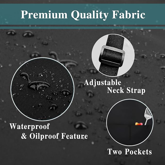 Many Have Eaten Here Few Have Died,Funny Chef Apron,Funny Aprons for Women Men with 2 Tool Pockets,Waterproof and OilProof,Fun BBQ Baking Grilling Kitchen Apron