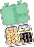 Stainless Steel Lunch Box 1000ml - 3 Compartment Bento Box for Kids & Adults, Leakproof Food Container, BPA-Free Metal Lunch Box with Silicone Seal, Eco-Friendly/Dishwasher Safe (Green)