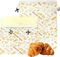 2pcs Reusable Bread Bags for Homemade, Organic Beeswax Cotton Bag with with Lining & Zipper, Sourdough Food Storage Bags, for Freezer-Friendly & Freshness Preservation