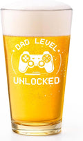 Christmas Gifts for New Dad, Daddy Birthday Gift for Father to Be, Christmas gift for New Dada Soon to Be Father Stepdad Bonusdad, Dad Level Unlocked Beer Glass