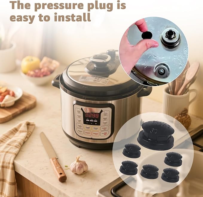 09915 Pressure Cooker Overpressure Plug (6-Pack) - Compatible with Presto Pressure Cooker Replacement Parts