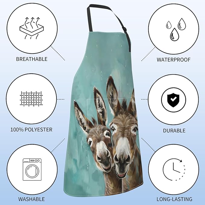 Fun Space Adventure Apron for Women with Rocket and Planet,28x33in