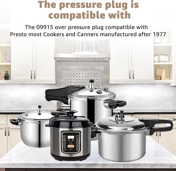 09915 Pressure Cooker Overpressure Plug (6-Pack) - Compatible with Presto Pressure Cooker Replacement Parts