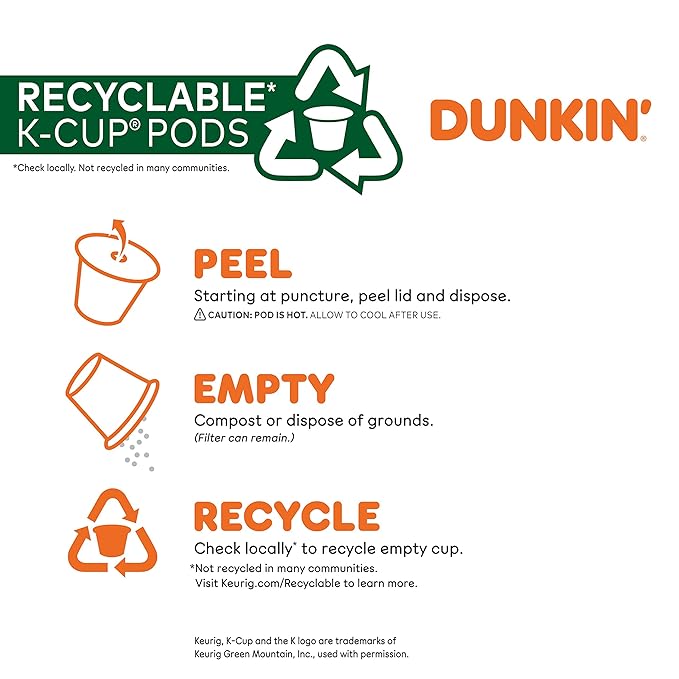 Dunkin' Original Blend Medium Roast Coffee, 176 Keurig K-Cup Pods