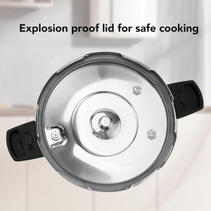 Fdit Stainless Steel Pressure Cooker Efficient Cooking Multifunctional Design Rapid Heat Conduction Dual Purpose Electric Gas Stoves (22CM), Fditfa6ko7zi3v-11