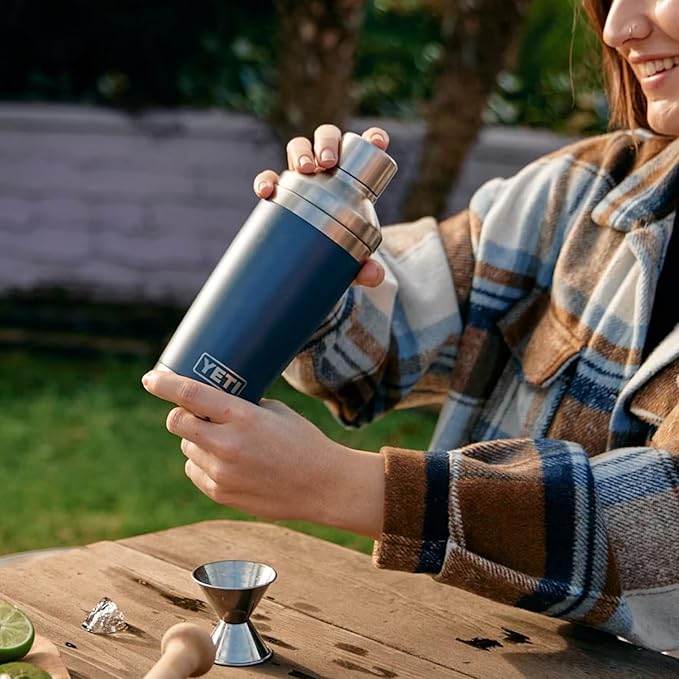 YETI Rambler 20 oz Cocktail Shaker, Stainless Steel, Vacuum Insulated, White