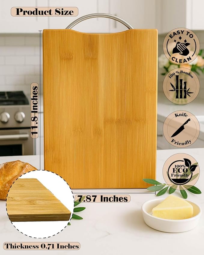 Bamboo Cutting Board, Personalized Dog Lover Gift, Handmade Kitchen Decor – Cooking with My Dog (Shih Tzu)