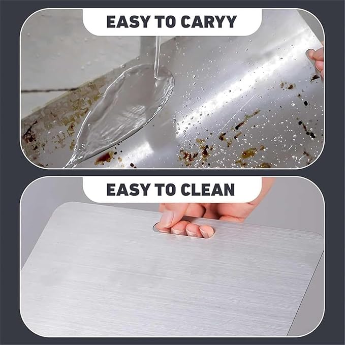 Titanium Cutting Board - 100% Pure Titanium Cutting Boards for Kitchen - Cutting Edge Hygiene & Durability, Cutting Boards for Home Kitchen Cooking (14 inch x 10 inch)