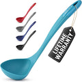 Zulay Kitchen Soup Ladle – Ergonomic, Heat-Resistant & Versatile for Serving Soup, Chili, Gravy & More - Sky Blue