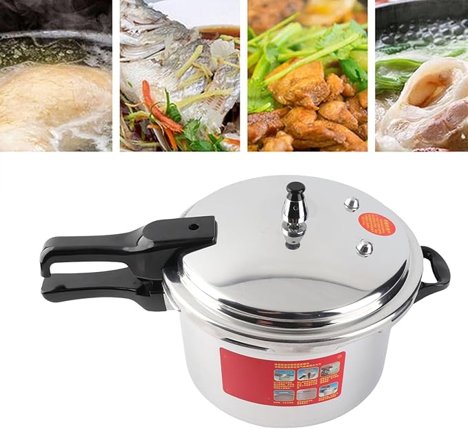 Aluminium Alloy Pressure Cooker Large Capacity Explosion Proof Canning Pot Cooker for Family Gatherings (24CM/7L)