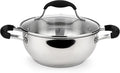 AVACRAFT 18/10 Stainless Steel Everyday Pan, Stir Fry Pan with Five-Ply Base, Chef’s Pan with Glass Lid, Multipurpose Stewpot Skillet, Saute Pan, Casserole in Pots and Pans (8 inch)