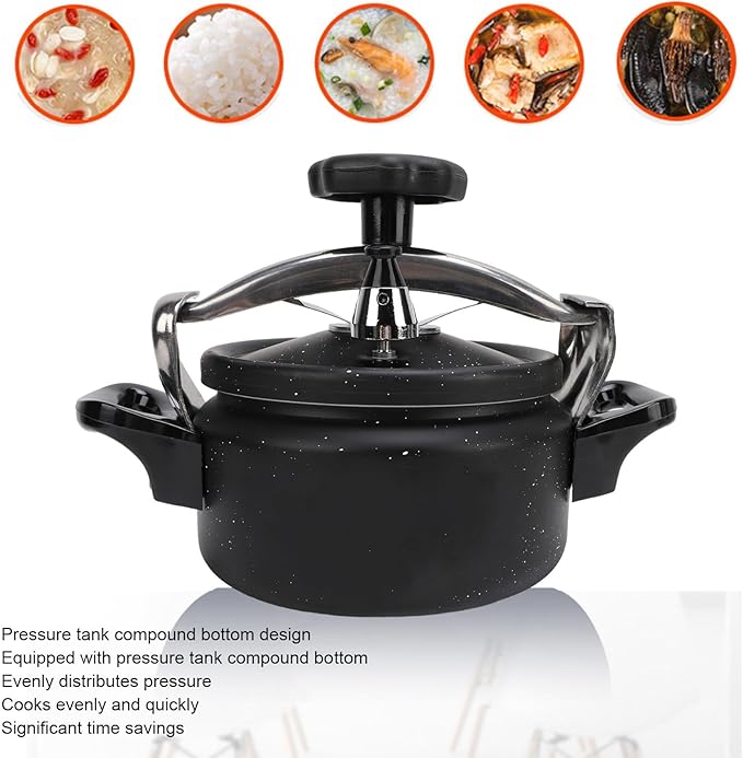 Aluminum Pressure Cooker, Home Explosion Proof Cookware Pressure Canner, Large Capacity Stovetop Pressure Cooker for Gas Stove Induction Cooker (2L)