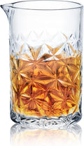 KITESSENSU Cocktail Mmixing Glass 24oz 710ml - Crystal Bartender Accessories Glass Beaker to Mix & Stir Cocktails - Thick and Sturdy Bottom - Premium Seamless Design