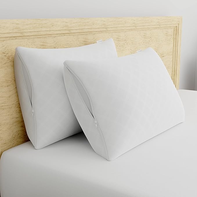 Set of 2 Standard/Queen AllerEase Pillow Protectors - Temperature Balancing, Allergist Recommended - Premium Breathable, Zippered Protectors