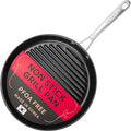 TECHEF - Onyx Collection, 12-inch Grill Pan For Stove Top, Nonstick Grill Pan For indoor cooking, PFOA-Free, Heavy-Duty Aluminum, Made In Korea (No Induction)