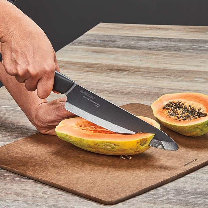 Kyocera's Revolution 4-Piece Knife Set: Includes 7" Chef's Santoku, 5.5" Santoku, 4.5" Utility & 3" Paring-Black