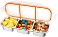 Bandesun Stainless Steel Snack Containers for Kids & Adults, 1 Pack Leek Proof Metal Bento Lunch Box with lids, Lunchable Containers for Travel, School, Home - Stackable Bento Snack Box